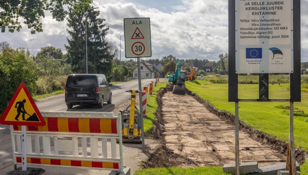 Võlsi kergliiklustee ehitus sai hoo sisse